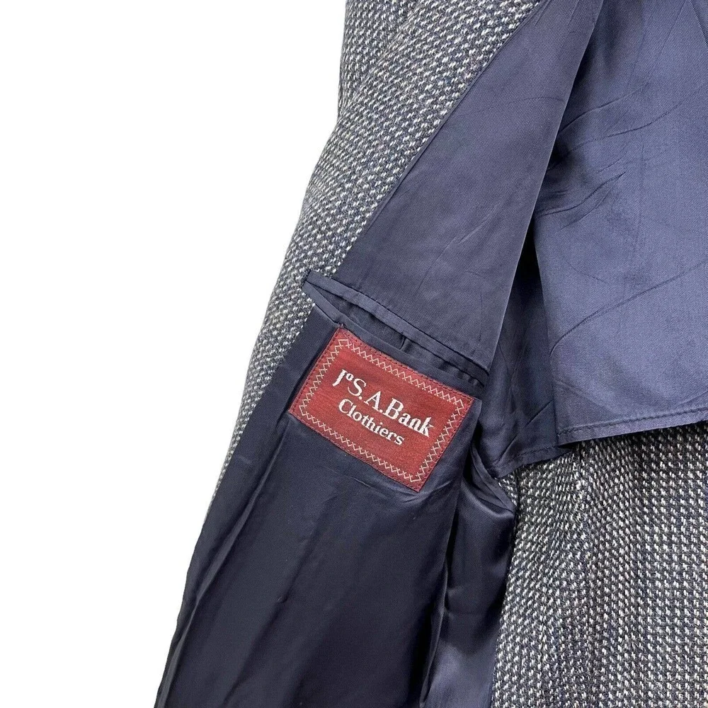 Jos.A Bank Wool Blazer‎ Sports Coat Men Size L Single Breast 2 Button Multi Blue